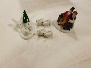 Dept.  56 Twelve Days Of Christmas Dickens Heritage Village 7 Swans A Swimming