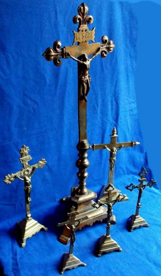 Important 16th century French gilded bronze 22 inch tall crucifix circa 1600 2