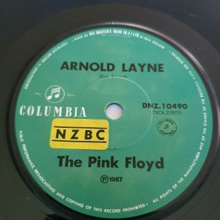 Pink Floyd Arnold Layne Rare Zealand 7 " Single Columbia Dnz 10490