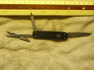 Victorinox Money Clip 74mm Swiss Army Knife In Black Alox