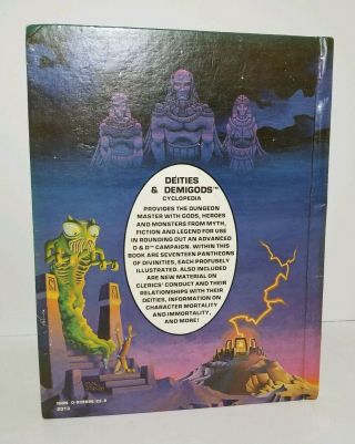 Vintage 1980 TSR AD&D Advanced Dungeons & Dragons Deities and Demigods 128 Pages 2