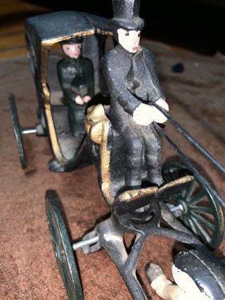 vintage cast iron set of horse buggy collectibles 2