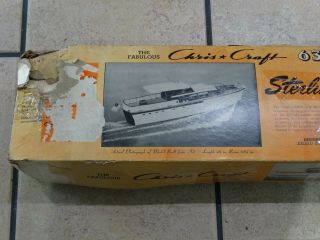 Vintage Sterling models Chris Craft 63 ' Motor Yacht Kit - Box w/Plans 2
