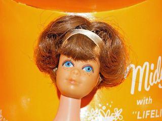 Barbie: VINTAGE Brownette BEND LEG MIDGE Doll w/BOX 2