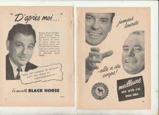 1940 - 50 18 BLACK HORSE BEER AD IN FRENCH 2