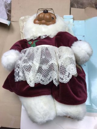 Raikes Bears Mrs.  Claus 21391 Le Ll Wood Signed 1988 Applause