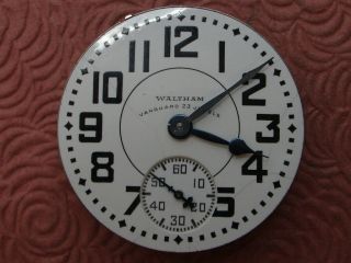 Waltham 23 Jewel Vanguard Railroad Grade 16 Size Pocket Watch Movement.