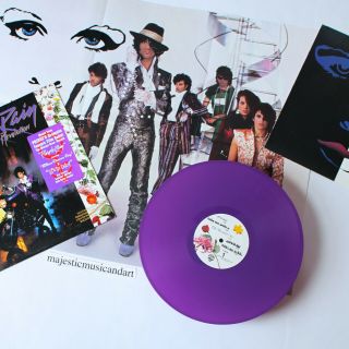 1984 Purple Vinyl Promo Prince Purple Rain Lp Poster Near Rare