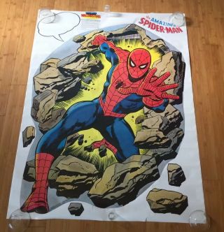 Rare Vintage Hero Wallbusters The Spider - Man Poster 1977 49” X 38”