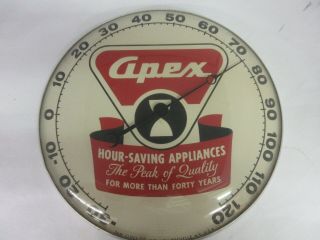 Vintage Apex Applliance Advertising Thermometer Glass Cover M - 111