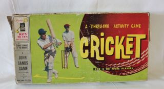 Vintage 1960s John Sands Cricket Board Game A Thrilling Activity Game Made In Au