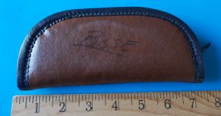 Brown Zip - Up Knife Case Pouch " Bose " Written On Outside Rhett Stidham Estate