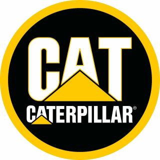 Caterpillar Sign - 7 " Diameter Metal Sign
