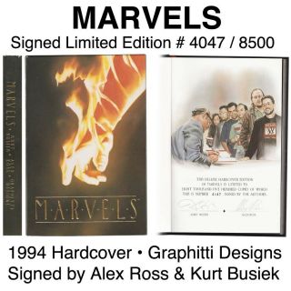 Marvels Alex Ross Signed Limited Edition Graphitti Designs Hardcover Hc Comics