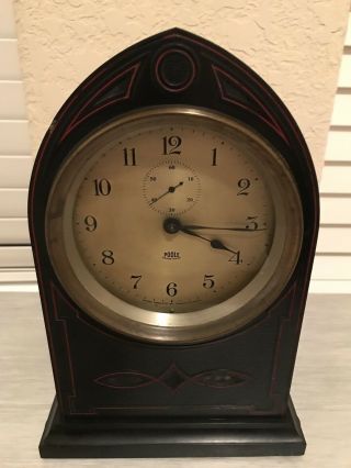 Vintage Poole Ithaca N.  Y.  Electromagnetic Clock Bakelite,  1930 