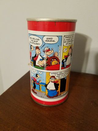 Rare Sunday Funnies Popeye The Sailor Vtg Comic Strip Cola Steel Soda Pop Can