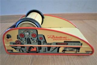 Vintage German Tin Toy Tippco Rotations Druckaparat Tipp & Co TCO 210 1954 2