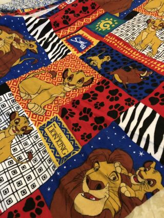Vintage The Lion King Disney Twin Bedding Bed Sheet Pillow 3 Piece 90s
