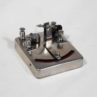 Vintage Philmore Crystal Detector Radio w/Box & Paper Rare Nickel Plated 2