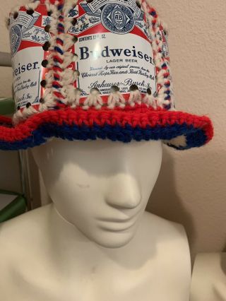 Vintage 1970’s Budweiser Beer Can Crochet Hat