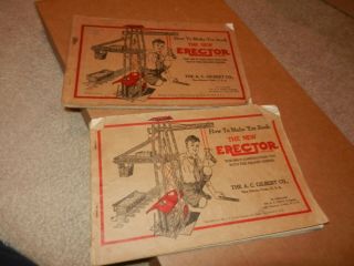 2 Gilbert Erector 8 1/2 Ferris Wheel Set Manuals,  1940 