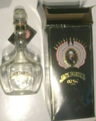 Vintage Jack Daniels Old No.  7 Bottle Decanter 1.  75l Red White Blue Flag