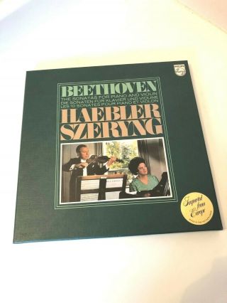 Haebler Szeryng Beethoven Violin & Piano Sonatas 1ed Philips 5 Lp Box Set Nm