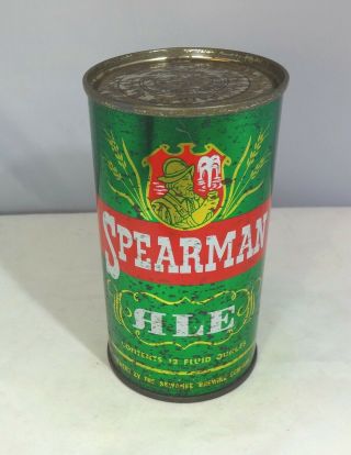 Spearman Ale Vintage Flat Top Beer Can Florida Tax Lid
