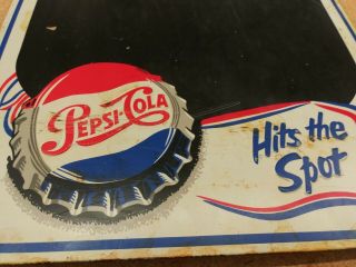 Pepsi Cola Embossed Metall Tin Sign Soda Pop Vintage Cafe Old Parlor Diner Dive