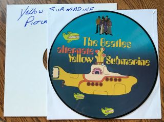 Very Rare The Beatles " Yellow Submarine " Picture Disc