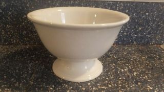 Stunning Antique White Ironstone Punch Bowl Footed Center Bowl 9.  75 " X 6.  5 "