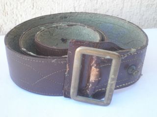 Wwii Leather Belt Buckle & Belt Kingdom Yugoslavia Army Or Chetnik Partisan Jna
