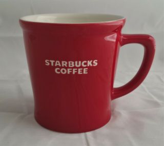 Starbucks Red & White Coffee Mug Cup Large 16 Oz Bone China 2009