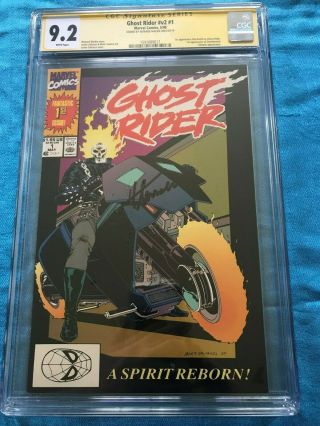 Ghost Rider V2 1 - Marvel - Cgc Ss 9.  2 - Signed By Howard Mackie