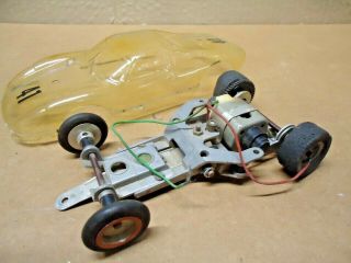 Vintage 1960’s Tamiya 1/24 Slot Car Chassis & Car Body As - Is