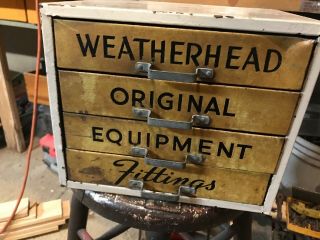 Vtg.  Weatherhead Equipment Fitting 5 Drawer Metal Cabinet - A