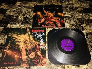 Zakk Wylde Signed Zakk Sabbath Live In Detroit Vinyl Record Black Label Society