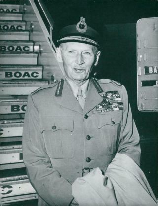 Vintage Photograph Of Field Marshal Viscount Montgomery,  Portrait