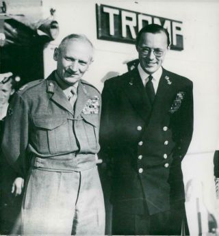 Photograph Of Field Marshal Bernard Montgomery And Chief Executive Officer,  Flee