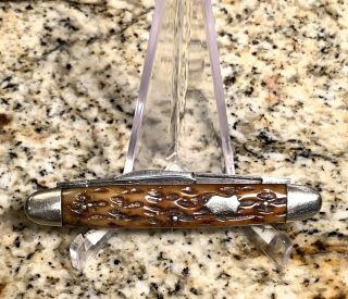 Rare Vintage E.  C.  Simmons Keen Kutter “bone” 3 Blade Pocket Knife