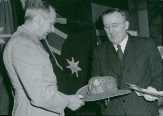 Photograph Of Field Marshal Viscount Montgomery Surrenders The Famous Australian