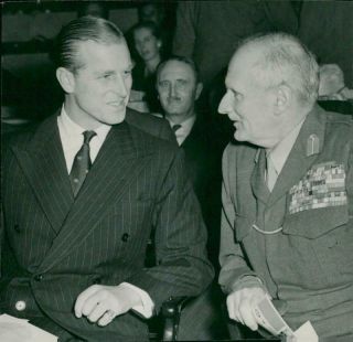 Photograph Of Field Marshal Montgomery Interprets With A Man
