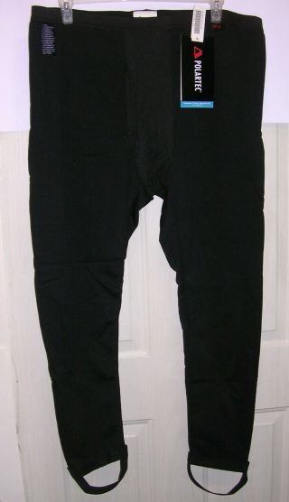 Polartec Fleece Underwear Thermal - Fr Base Layer Black Pants Stirrups Mens Xl