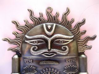 Lord Ganesha Statue Surya Sun Ganesh Elephant God Hindu Metal 8 