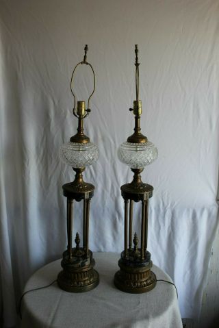 Glass,  Brass & Marble Table Lamps