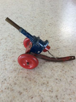 Wwii Home Front Vintage Howie Toy Cannon,  Red And Blue In Color