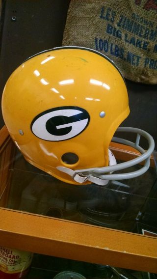 Vintage Green Bay Packers Rawlings Football Helmet Air - Flo Hnfl