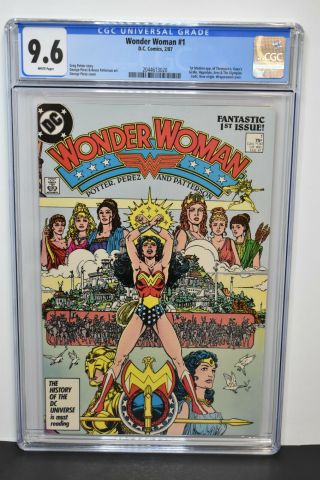 Wonder Woman 1 (1987) Cgc Graded 9.  6 Origin George Perez Wraparound Cvr