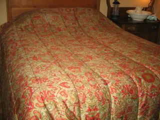 Vintage Ralph Lauren " Randolph Red " Very Rare King Size Comforter - Very Good Cond