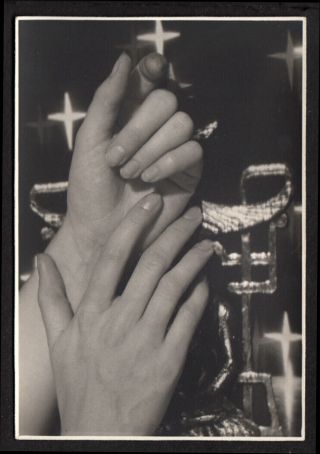 Fantasy Handy Long Sexy Slender Fingers Mystery Woman 1950s Vintage Photo